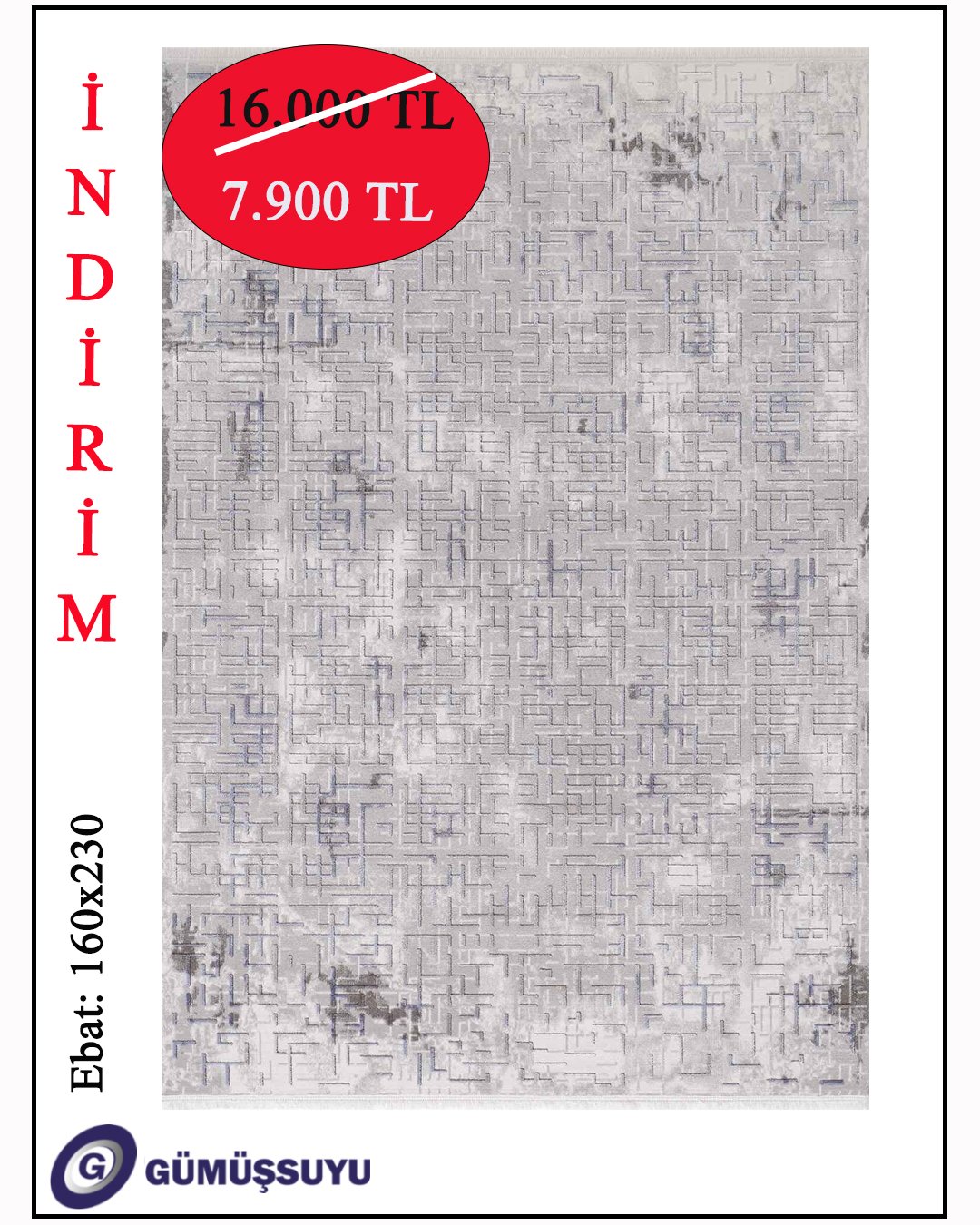 Gümüşsuyu Halı Viera 13541 Mavi